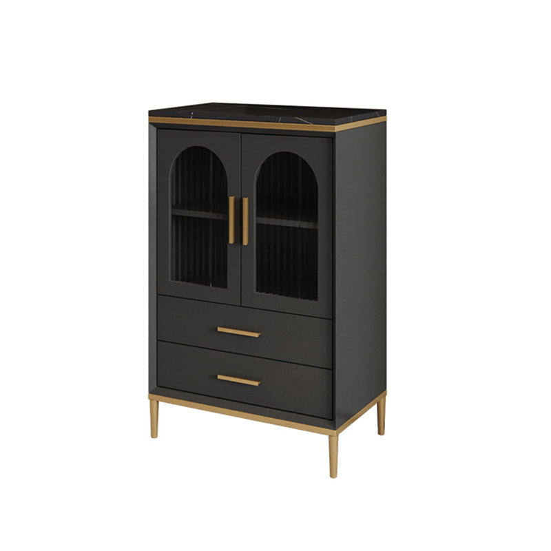 Modern Display Stand Wood Storage Cabinet with Doors for Living Room