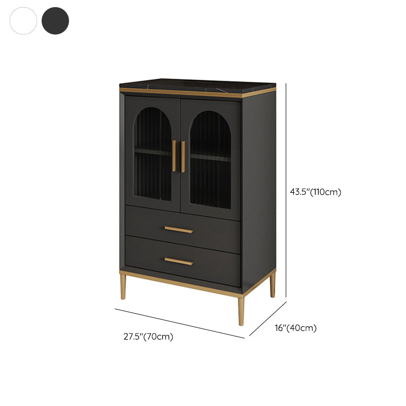 Modern Display Stand Wood Storage Cabinet with Doors for Living Room