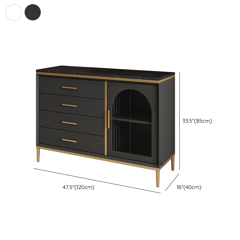 Modern Display Stand Wood Storage Cabinet with Doors for Living Room