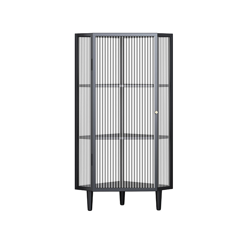 Modern China Cabinet Metal Corner Unit Storage Cabinet for Dining Room