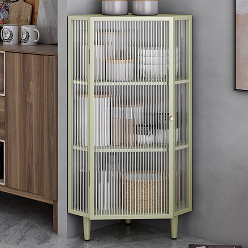 Modern China Cabinet Metal Corner Unit Storage Cabinet for Dining Room