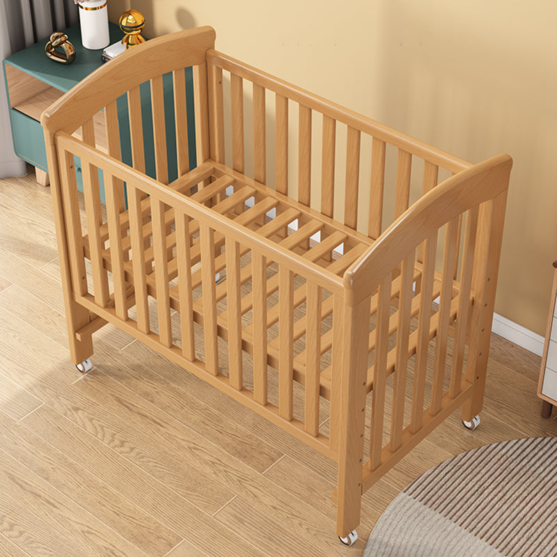 2-in-1 Convertible Crib with Adjustable Height Under Crib Storage