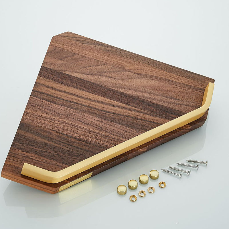 Wooden & Aluminum Bath Hardware Set Golden Bathroom Accessory Kit