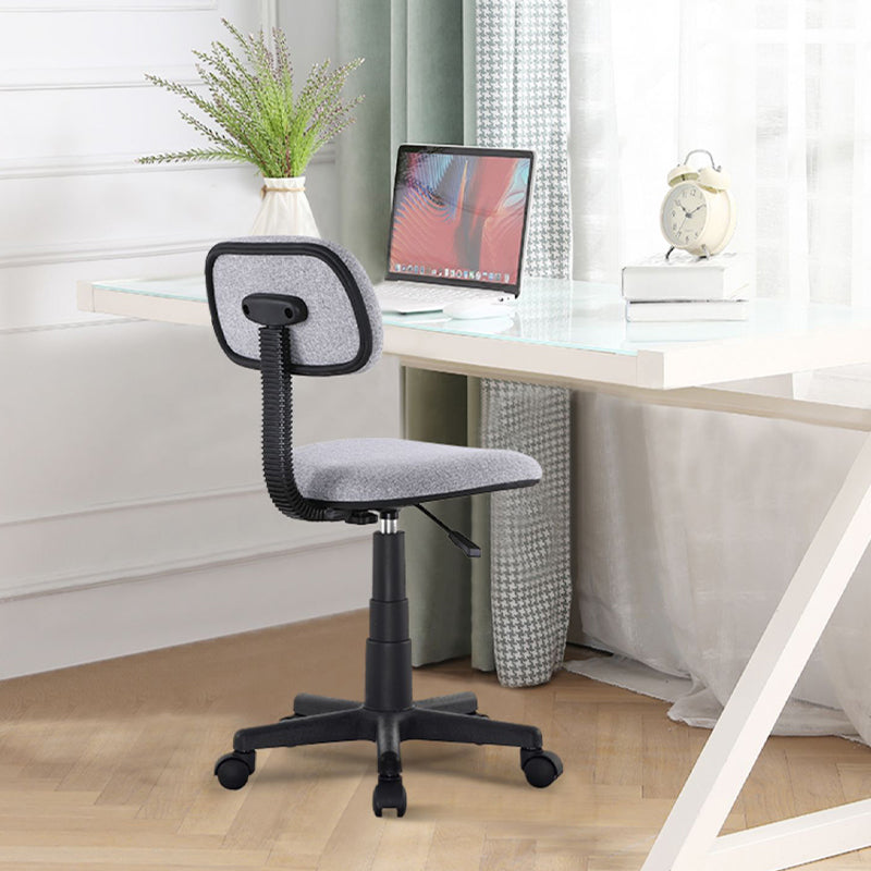 Contemporary Office Chair Adjustable Seat Height Metal Desk Chair without Arm