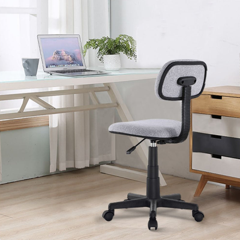 Contemporary Office Chair Adjustable Seat Height Metal Desk Chair without Arm