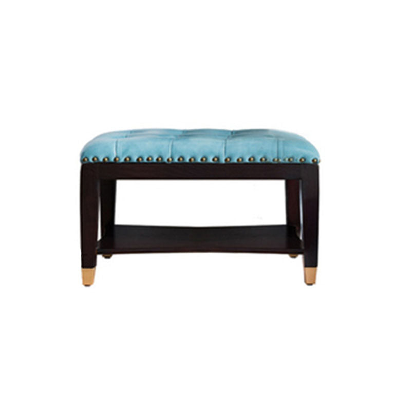 Traditional Entryway Bench Solid Wood Seating Bench with Upholstered