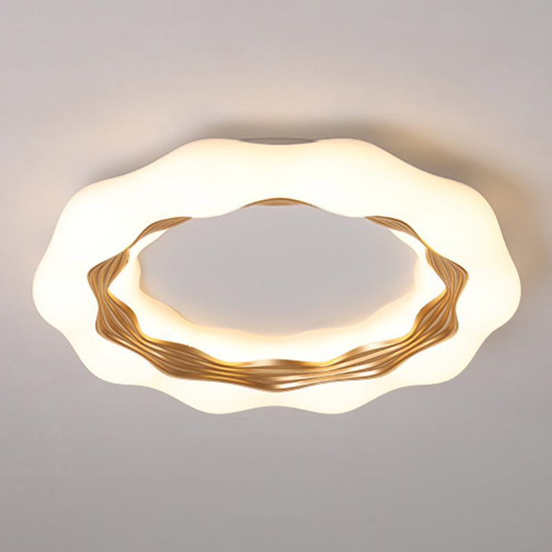 Modern Blue/Golden Flush Mount Lighting LED Ceiling Light for Bedroom