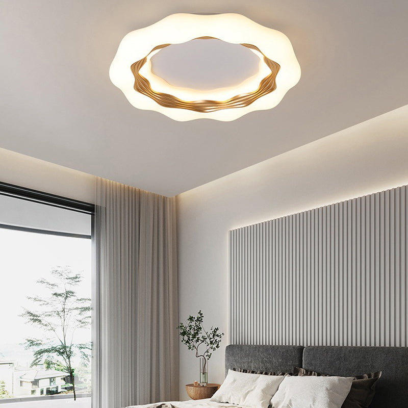 Modern Blue/Golden Flush Mount Lighting LED Ceiling Light for Bedroom