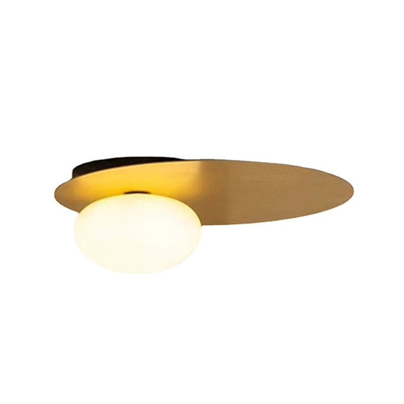 Contemporary Flush Mount Lighting Black/Golden Metal Ceiling Light for Home