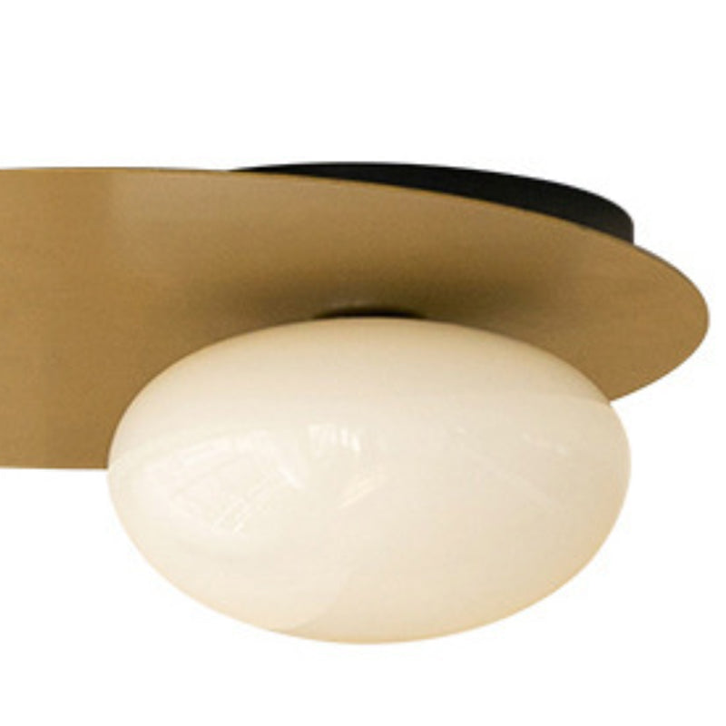 Contemporary Flush Mount Lighting Black/Golden Metal Ceiling Light for Home