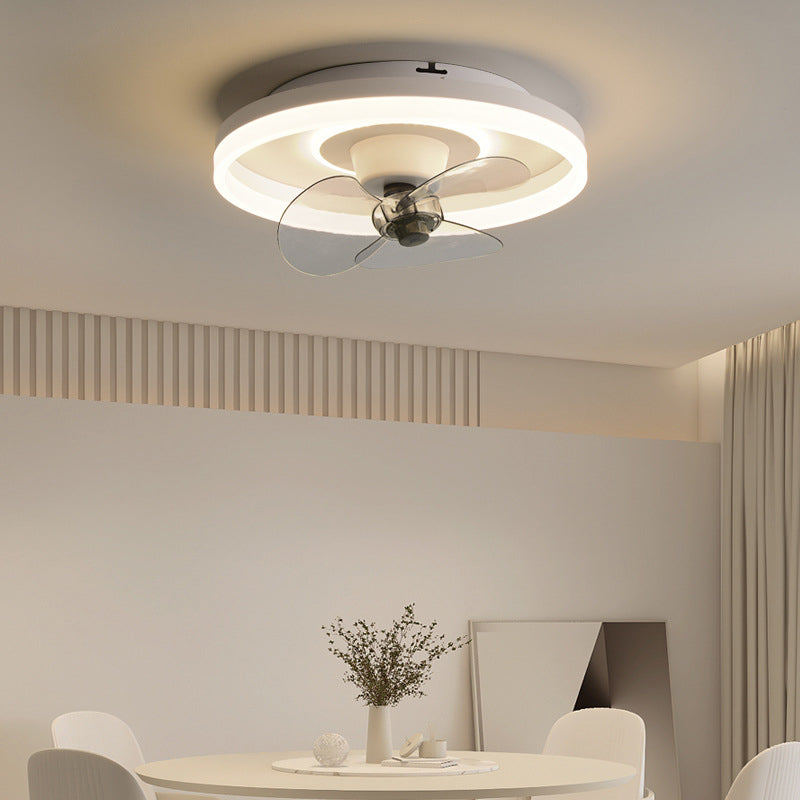 3-Blade LED Ceiling Fan Modernism White Fan with Light for Home