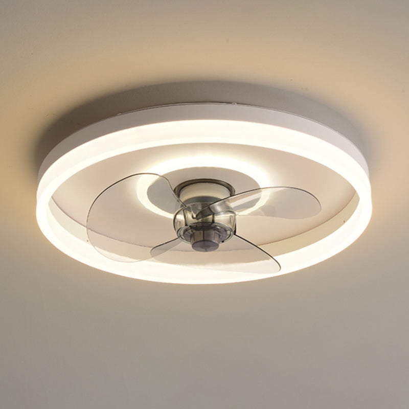 3-Blade LED Ceiling Fan Modernism White Fan with Light for Home