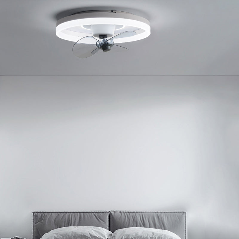 3-Blade LED Ceiling Fan Modernism White Fan with Light for Home