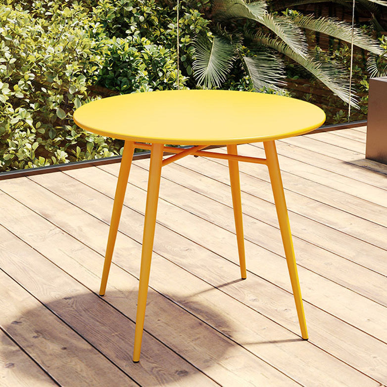 Modern Metal Patio Table No Distressing Rust Resistant Bistro Table