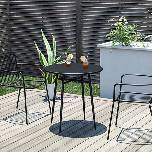 Modern Metal Patio Table No Distressing Rust Resistant Bistro Table