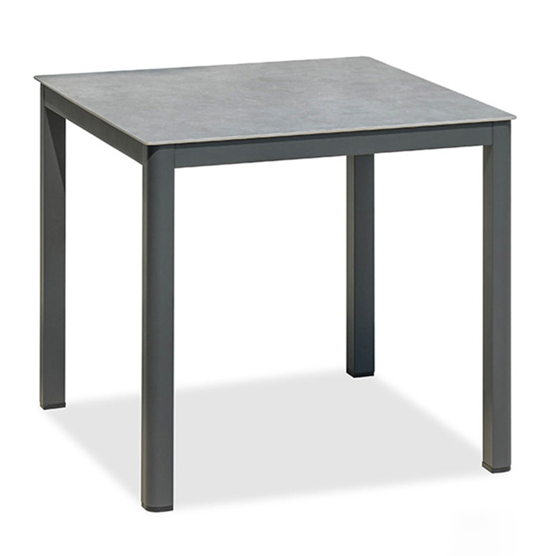 Gray Metal Industrial Dining Table Water Resistant Dining Table