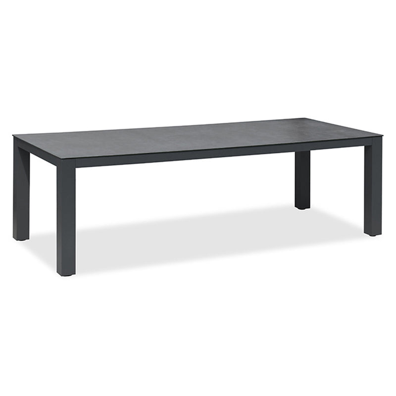 Gray Metal Industrial Dining Table Water Resistant Dining Table