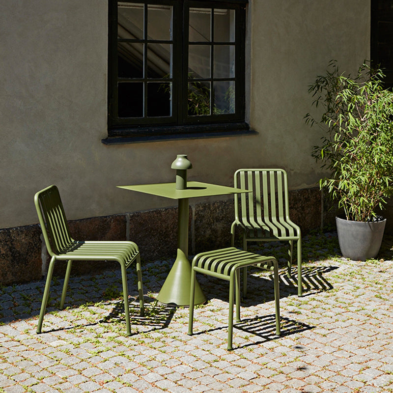 No Distressing Patio Table Contemporary Green Metal Bistro Table