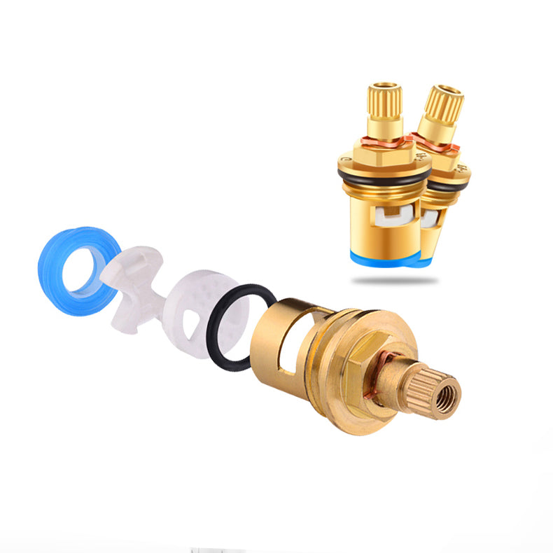 Circular 2-handle Bathroom Faucet Contemporary Brass Vessel Faucet