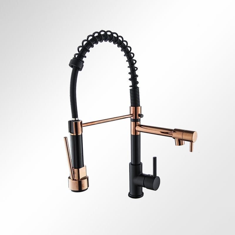 Modern Farmhouse Faucet Spring Spout Double Handles Kitchen Faucet High Arch Water Filler