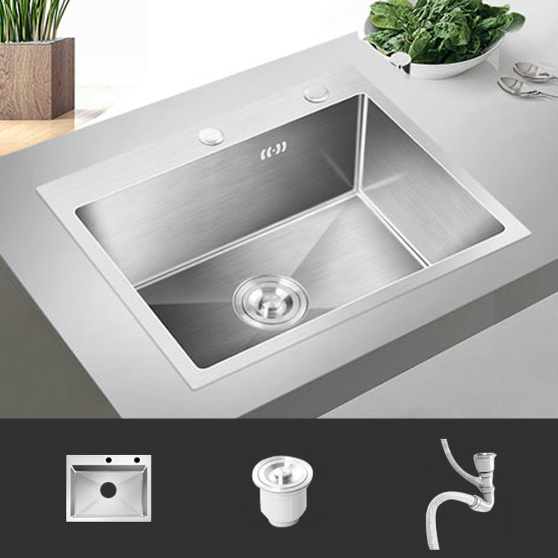 Classic Style Kitchen Sink Drop-In Stainless Steel Corrosion Resistant Kitchen Sink