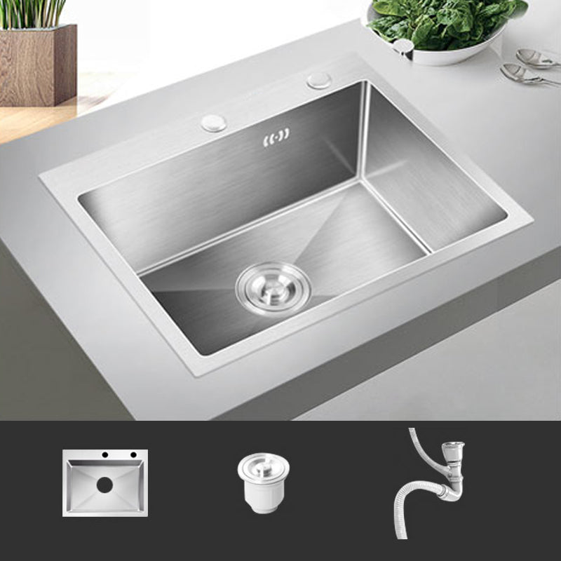 Contemporary Style Kitchen Sink Stainless Steel Rectangle Kitchen Sink