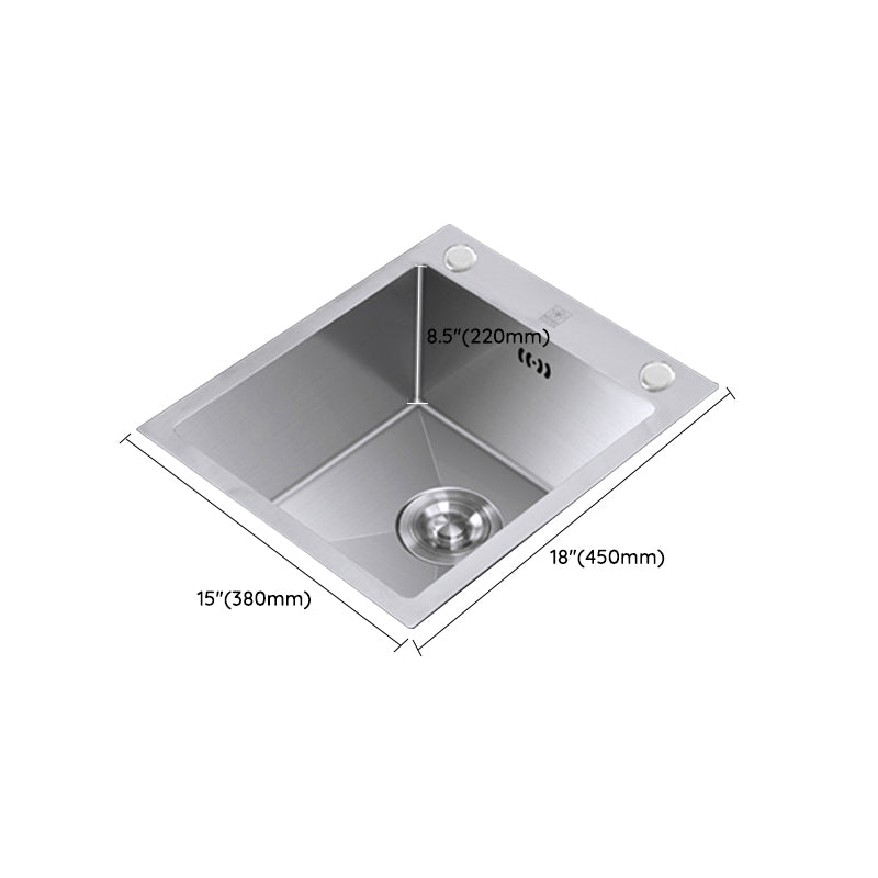 Contemporary Style Kitchen Sink Stainless Steel Rectangle Kitchen Sink