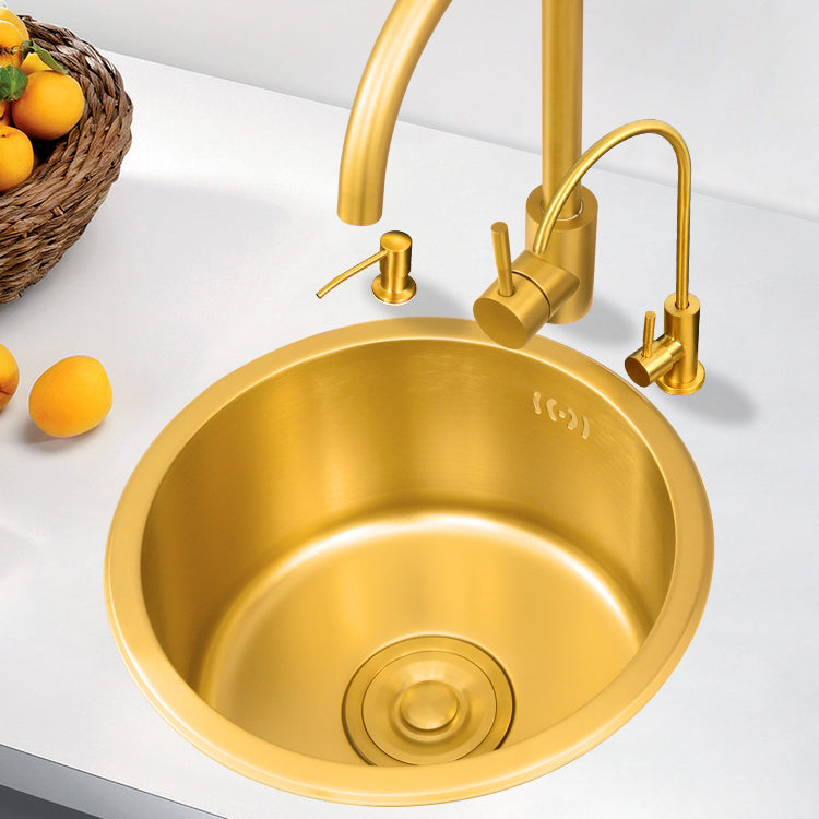 Single Bowl Kitchen Sink Stainless Steel Kitchen Sink with Round Shape