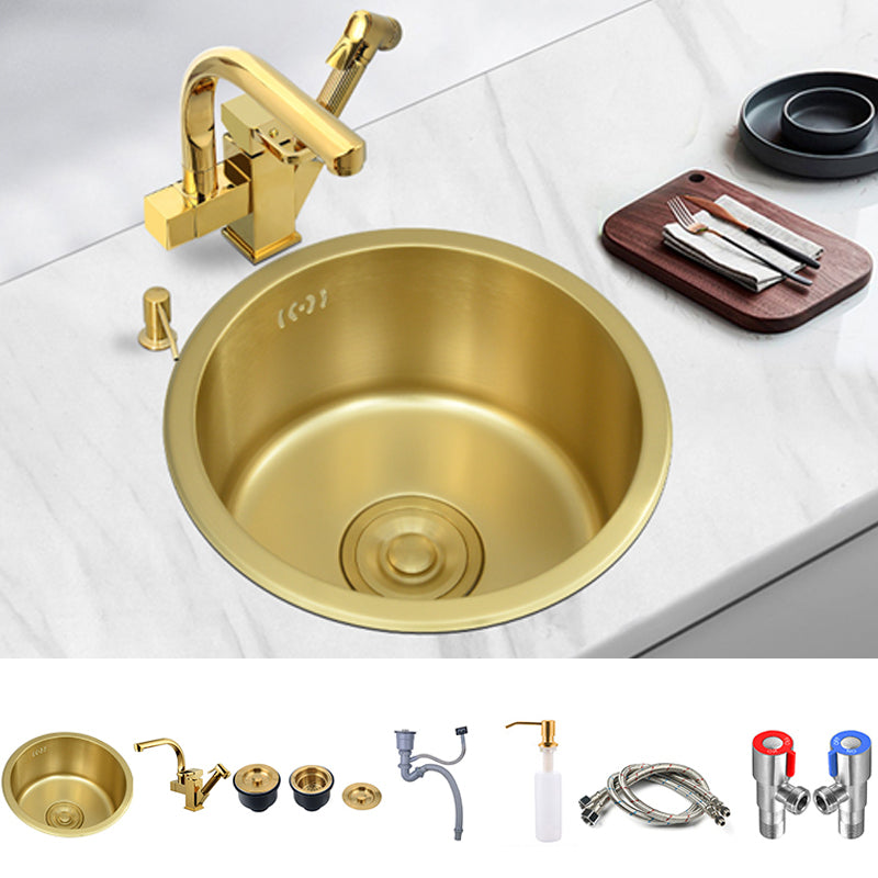 Single Bowl Kitchen Sink Stainless Steel Kitchen Sink with Round Shape