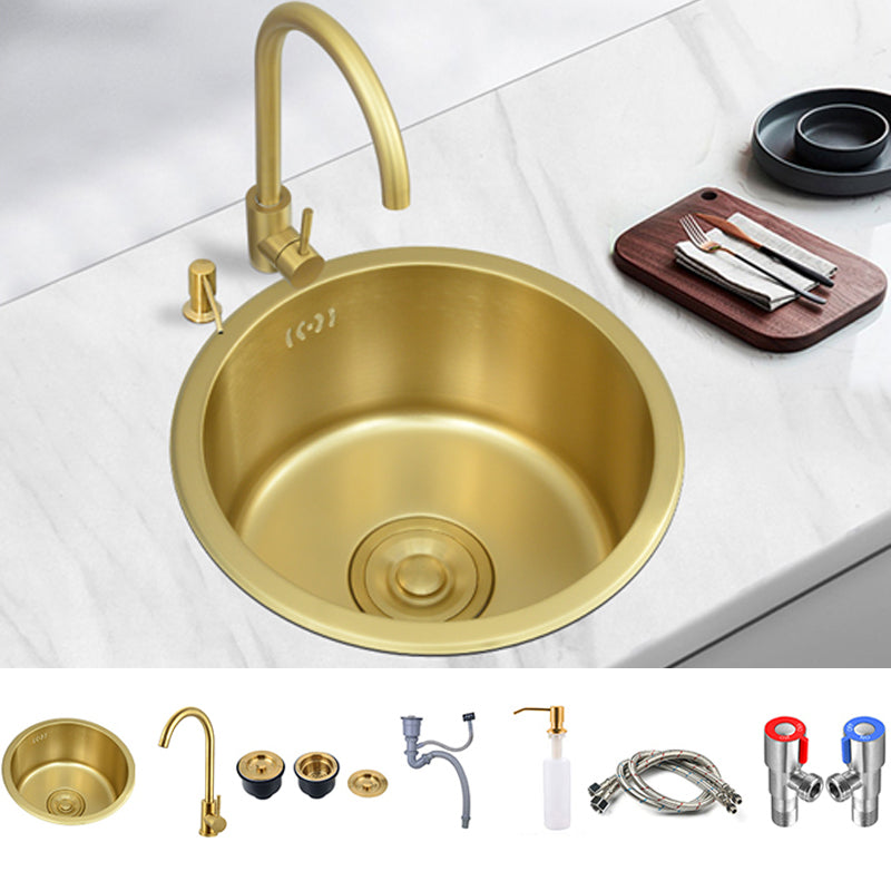 Single Bowl Kitchen Sink Stainless Steel Kitchen Sink with Round Shape