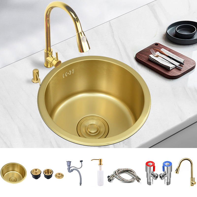 Single Bowl Kitchen Sink Stainless Steel Kitchen Sink with Round Shape