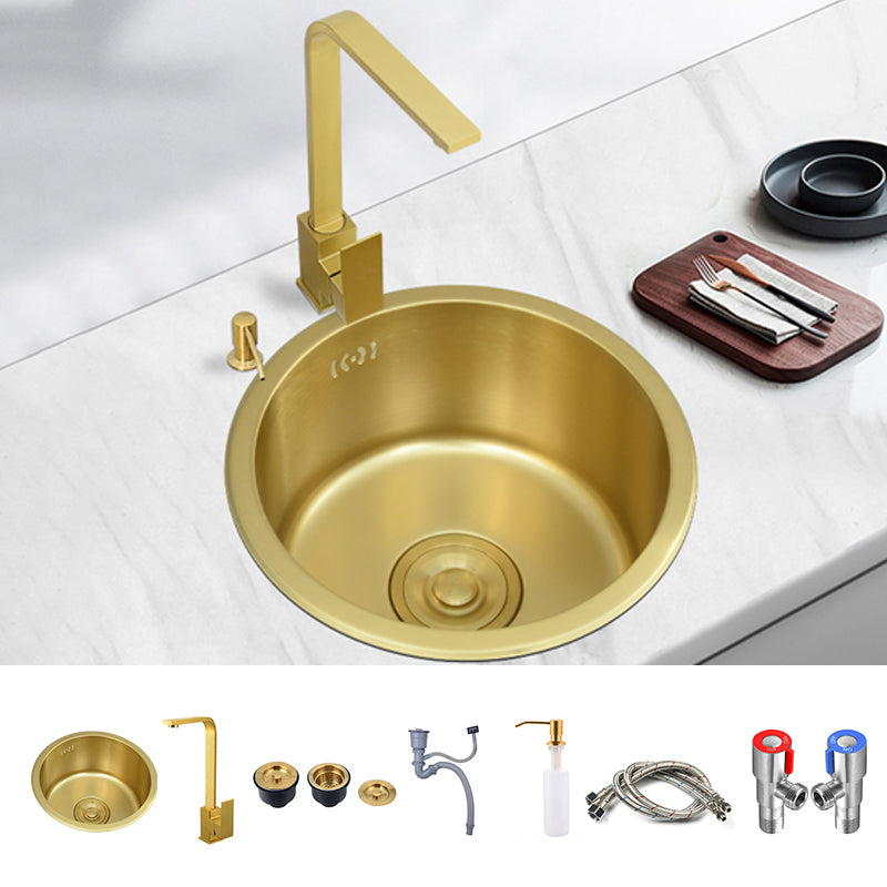 Single Bowl Kitchen Sink Stainless Steel Kitchen Sink with Round Shape