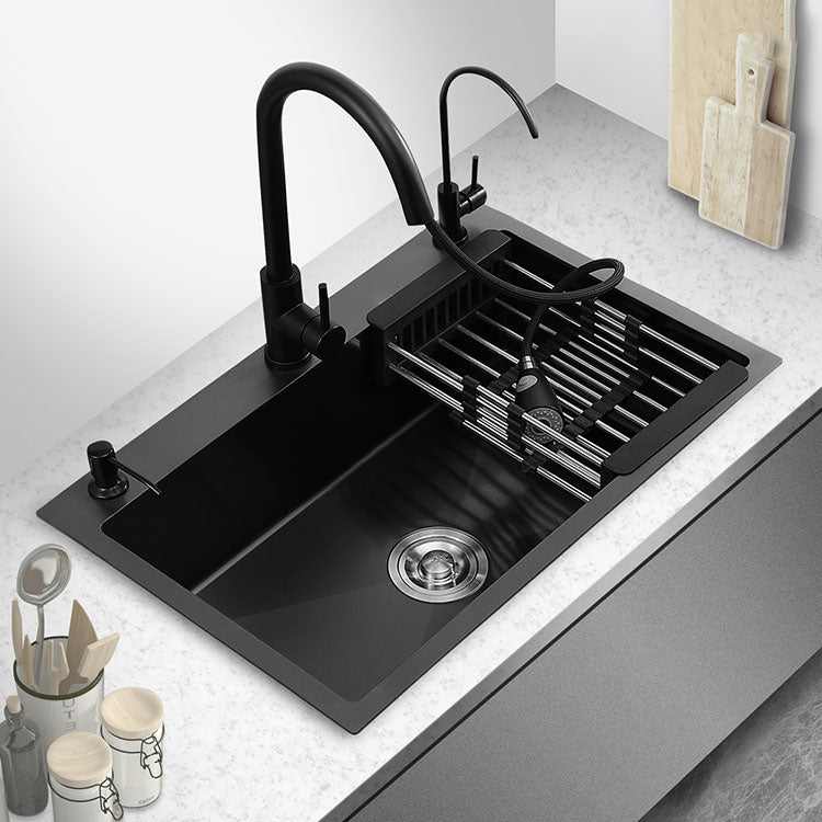 Stainless Steel Kitchen Sink Contemporary Style Single Bowl Kitchen Sink