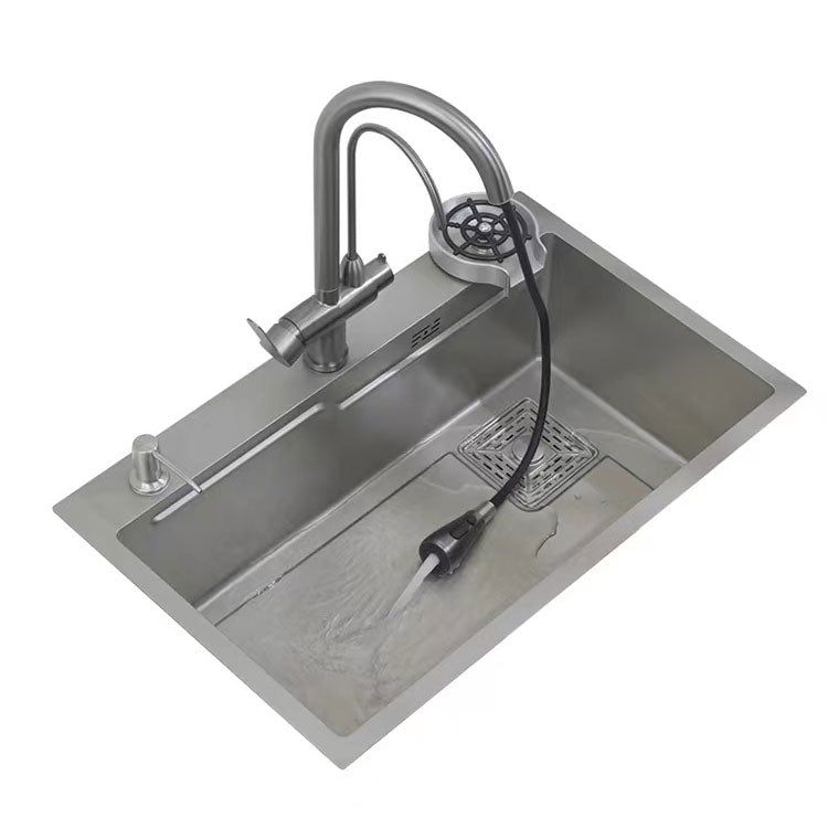 Modern Style Kitchen Sink Rectangle Shape Kitchen Sink with Single Bowl