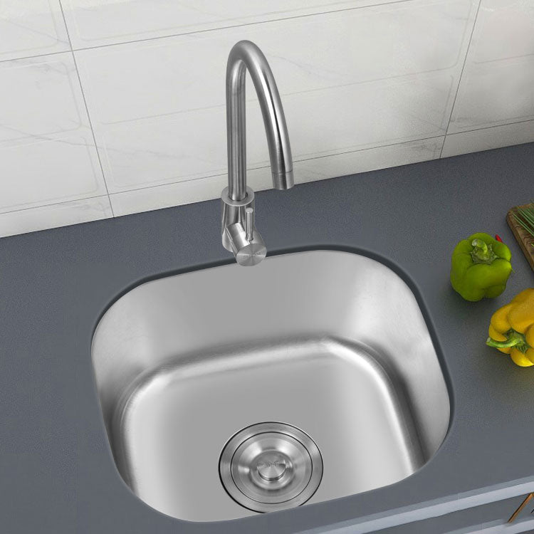 Contemporary Style Kitchen Sink Stainless Steel Undermount Kitchen Sink