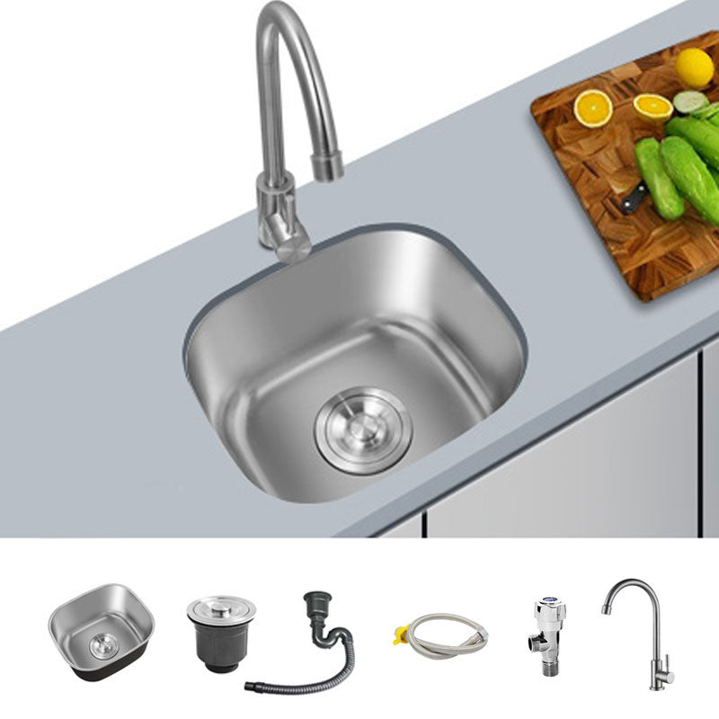 Contemporary Style Kitchen Sink Stainless Steel Undermount Kitchen Sink