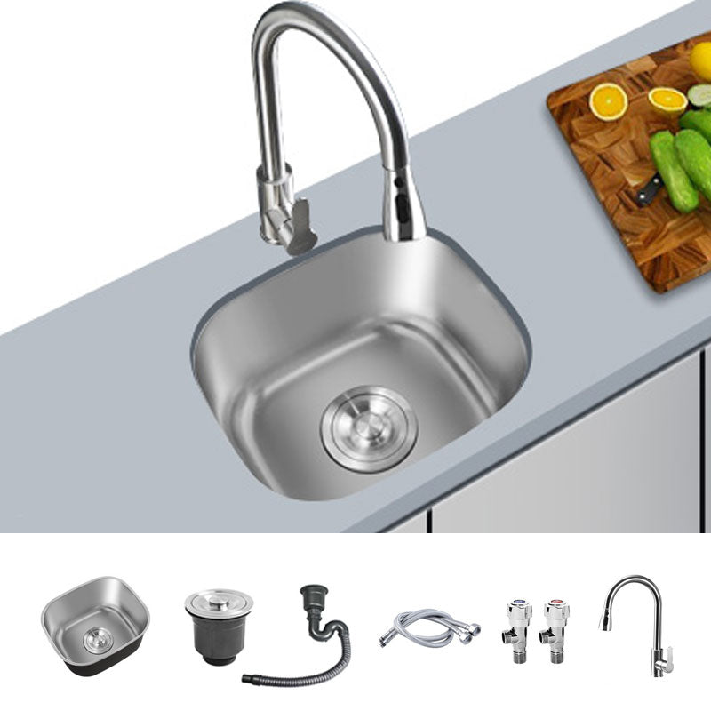 Contemporary Style Kitchen Sink Stainless Steel Undermount Kitchen Sink