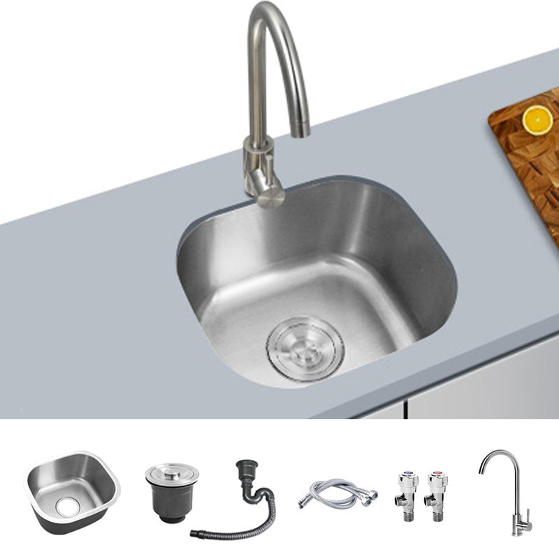 Contemporary Style Kitchen Sink Stainless Steel Undermount Kitchen Sink