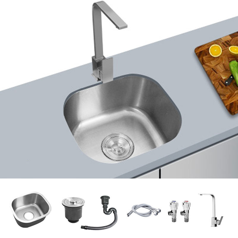 Contemporary Style Kitchen Sink Stainless Steel Undermount Kitchen Sink