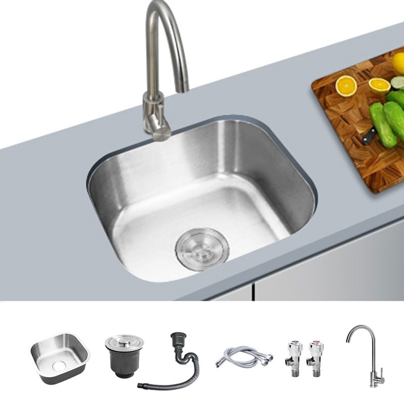 Contemporary Style Kitchen Sink Stainless Steel Undermount Kitchen Sink