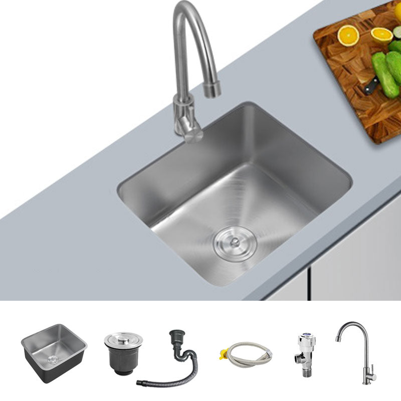 Contemporary Style Kitchen Sink Stainless Steel Undermount Kitchen Sink