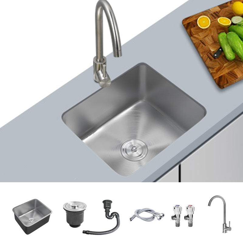 Contemporary Style Kitchen Sink Stainless Steel Undermount Kitchen Sink