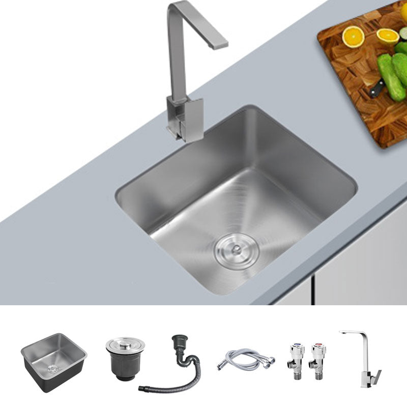 Contemporary Style Kitchen Sink Stainless Steel Undermount Kitchen Sink