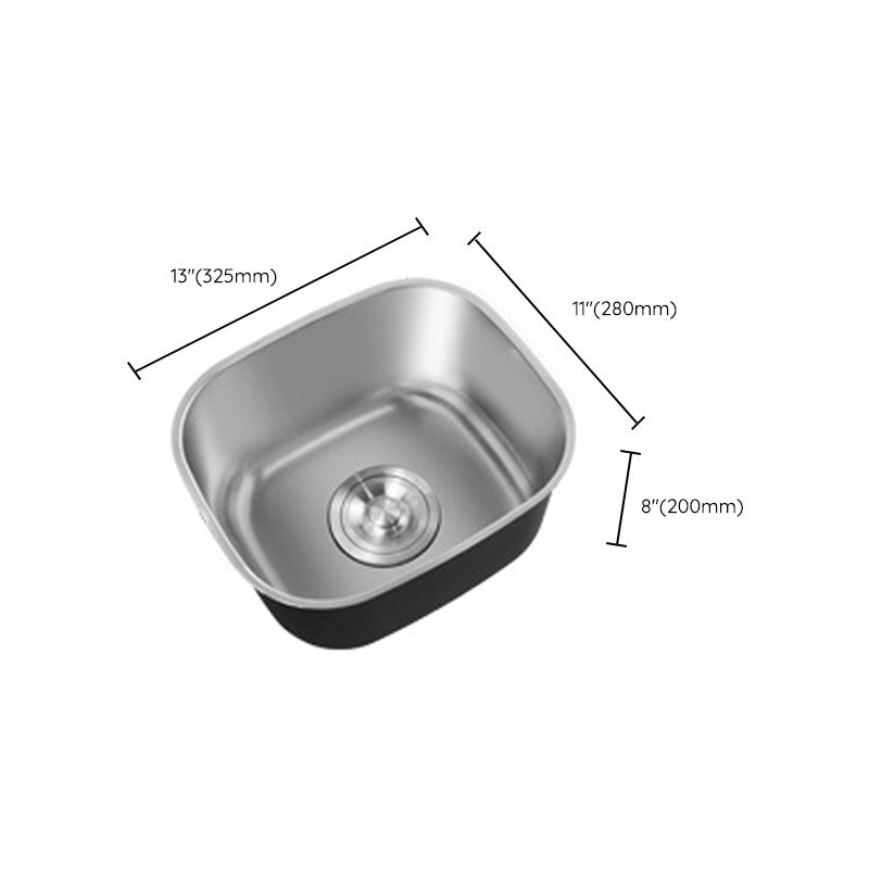 Contemporary Style Kitchen Sink Stainless Steel Undermount Kitchen Sink