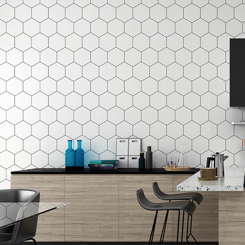 Bathroom Wall Floor Tile Waterproof Geometric Pattern Floor Wallpaper