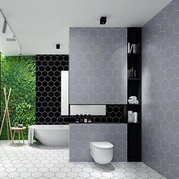 Bathroom Wall Floor Tile Waterproof Geometric Pattern Floor Wallpaper