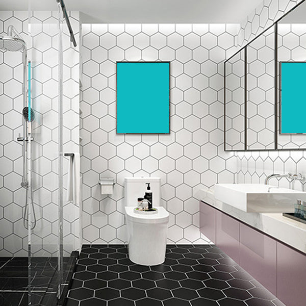 Bathroom Wall Floor Tile Waterproof Geometric Pattern Floor Wallpaper