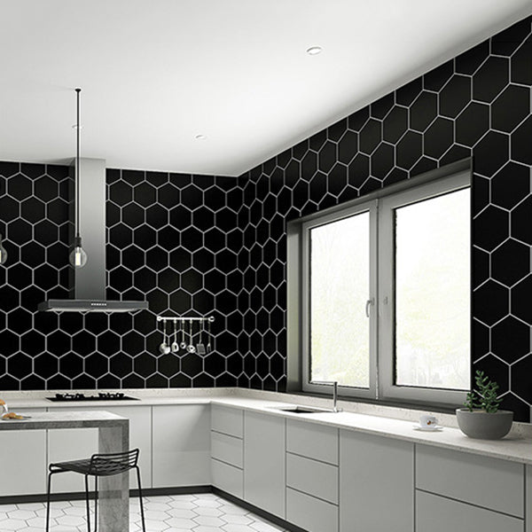 Bathroom Wall Floor Tile Waterproof Geometric Pattern Floor Wallpaper