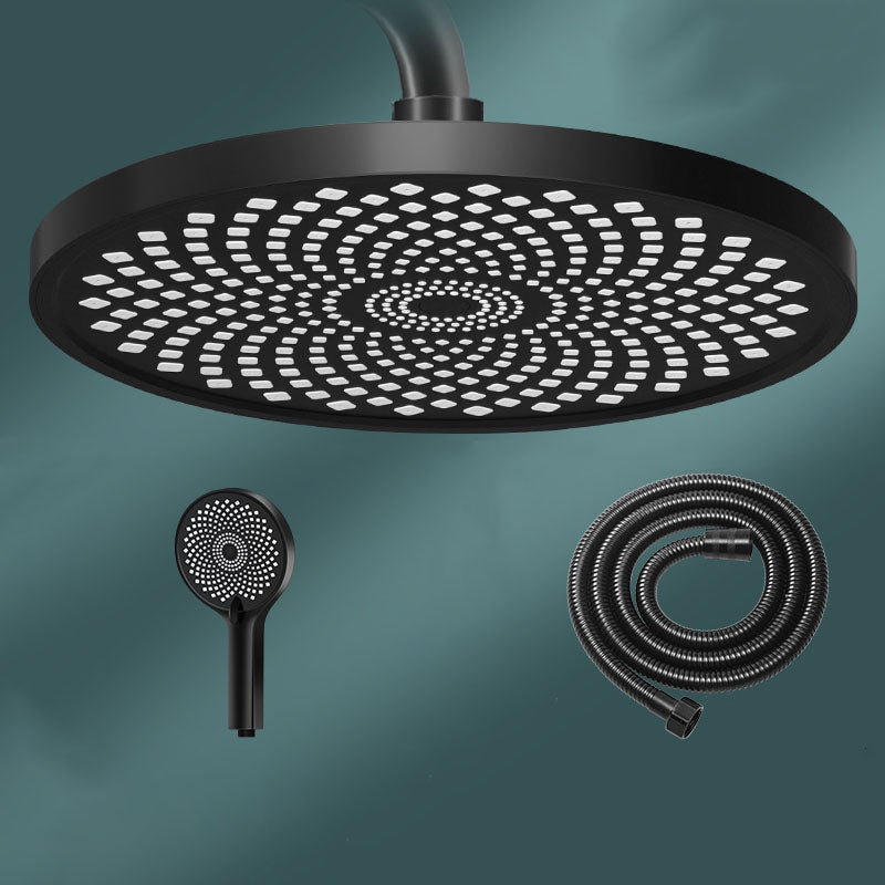 Round Fixed Shower Head High Flow Aerating Wall-Mount Showerhead