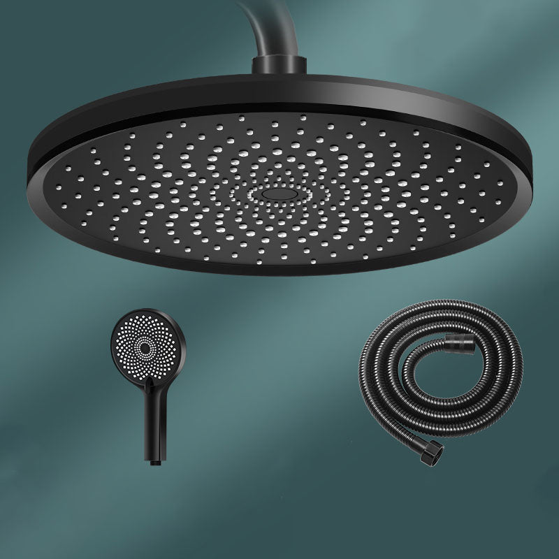 Round Fixed Shower Head High Flow Aerating Wall-Mount Showerhead